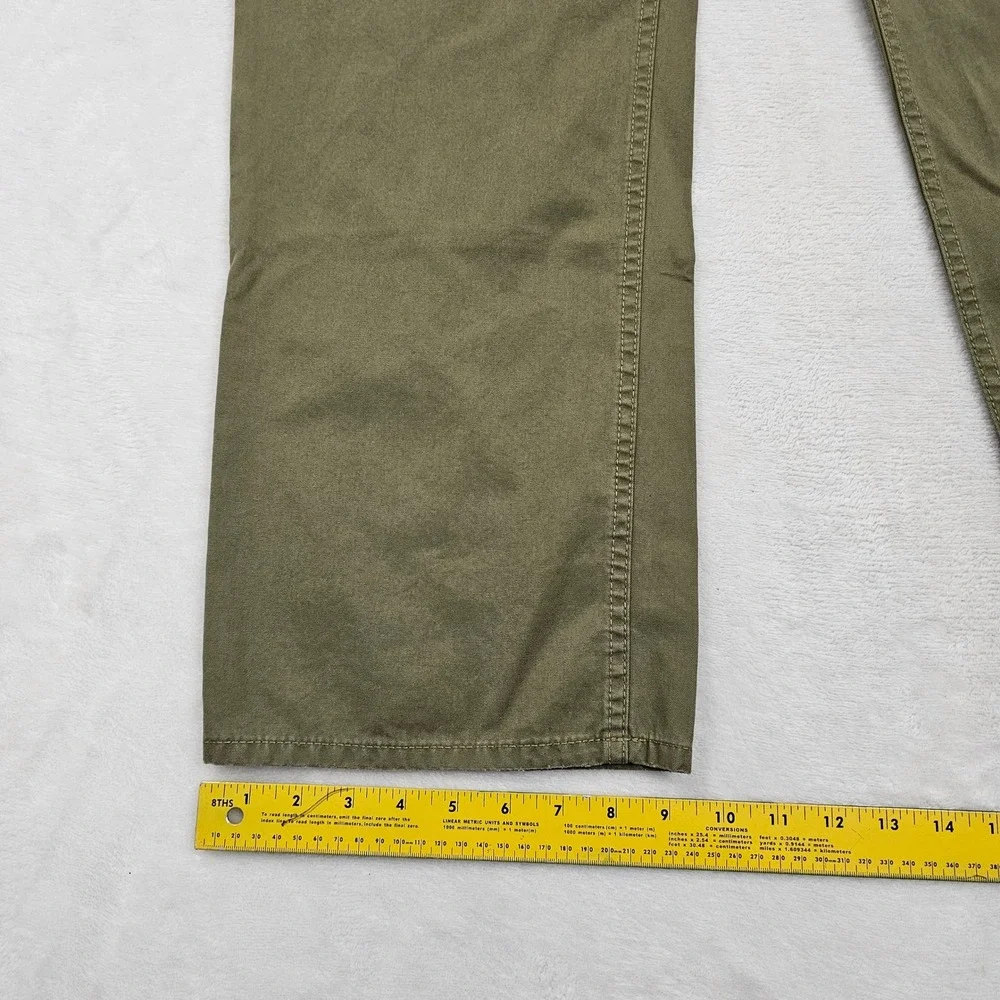 Polo Ralph Lauren Pants Mens 42x30 Olive Green Cotton Twill Straight Safari